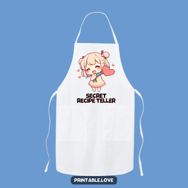 Funny Secret Whisper Apron: Heart Ear Kitchen Wear