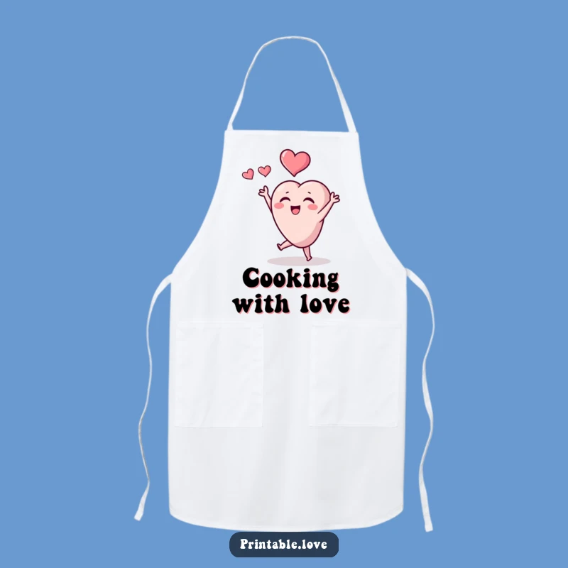 Funny Tiny Heart Apron: Joyful Heart Toss for Kitchen Sweetness