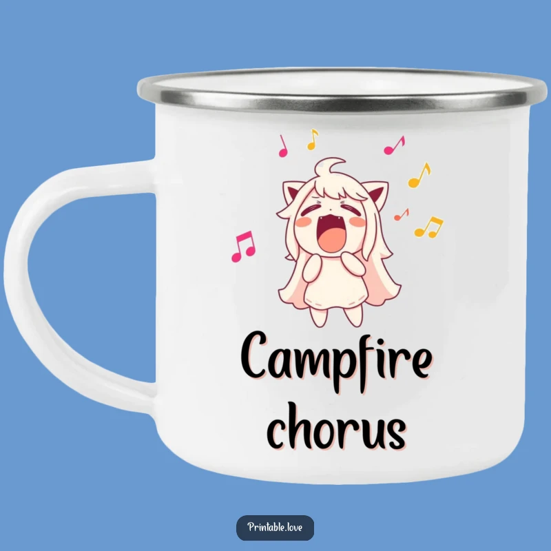 Funny Music Camping Mug: Campfire Serenade, Outdoor Humor Gift!