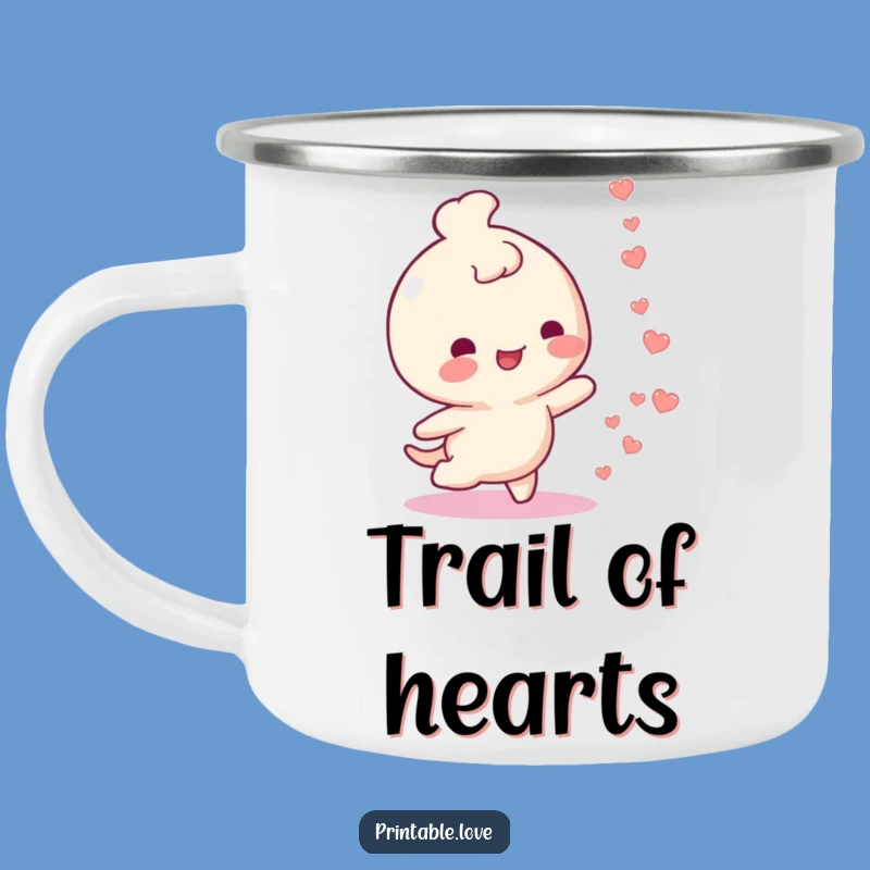 Durable Funny Happy Trail Hearts Camping Mug: Outdoor Joy Gift