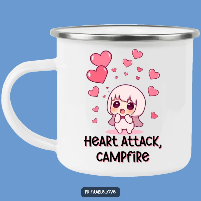 Durable Funny Surprise Heart Rain Camping Mug: Outdoor Character Gift