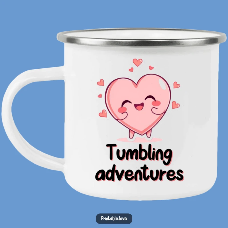Funny Glee Heart Camping Mug: Tumbles for Outdoor Adventures