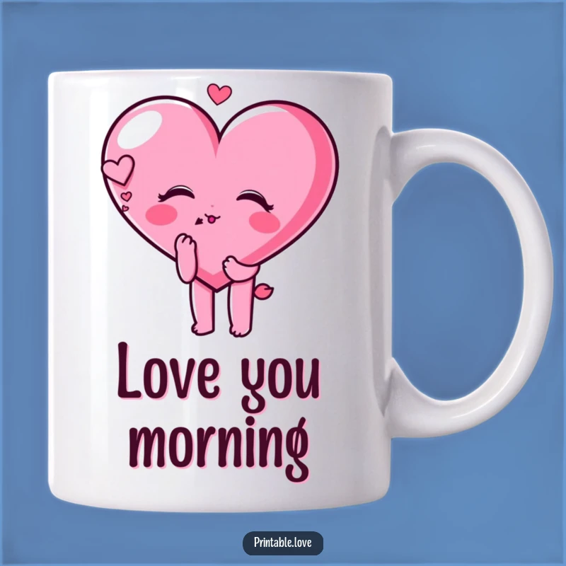 Funny Heart Kiss Mug: Dreamy Expression for a Romantic Gift