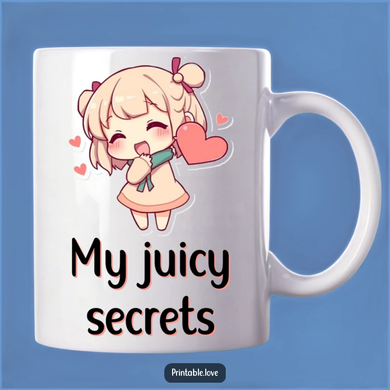 Funny Secret Whisper Mug: Heart Ear Gift for Close Friends