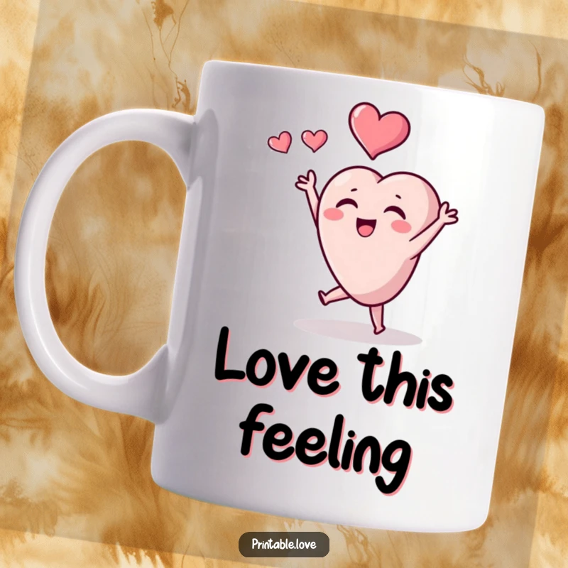 Funny tiny heart character, a cute little heart shape, joyfully tossing a heart in the air, adorable gift.