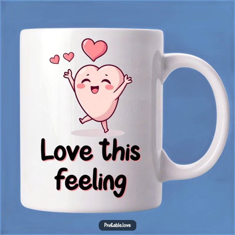 Funny Tiny Heart Mug: Joyful Heart Toss Gift for Love Enthusiasts