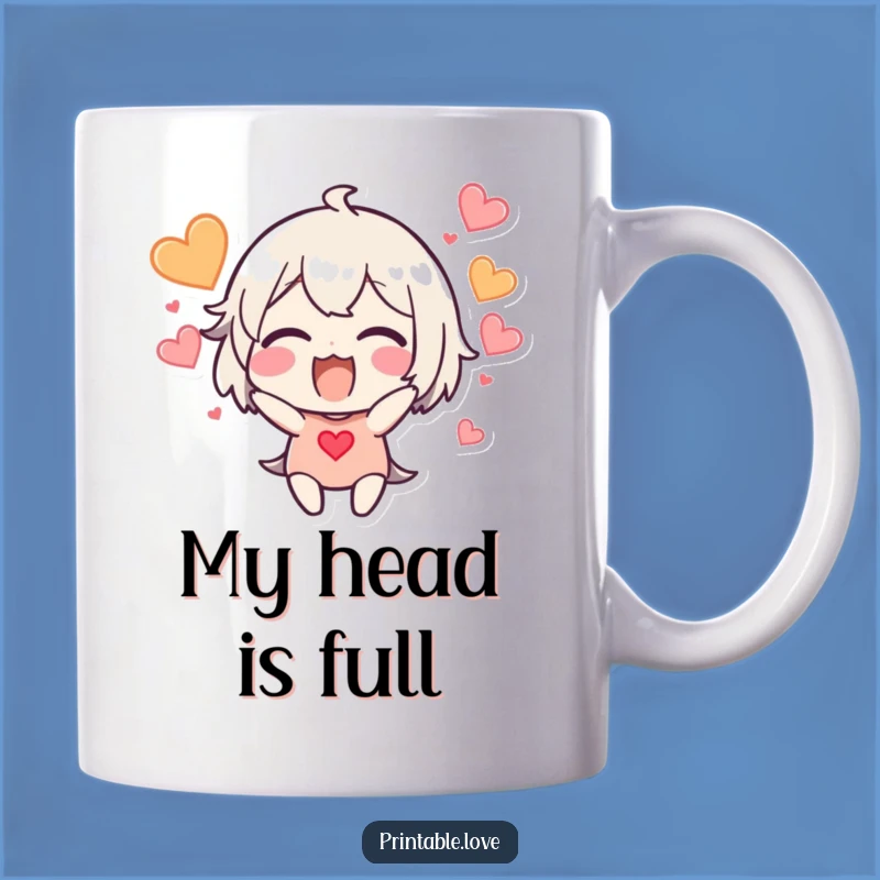 Funny Excited Character Mug: Heart Burst Gift for Enthusiasts