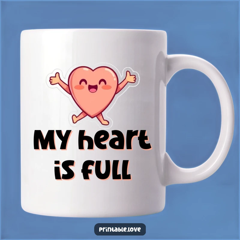 Funny Heart Mug: Joyful Leap Design, The Perfect Happy Gift