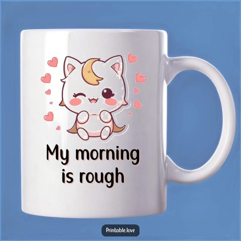 Funny Kawaii Trip Mug: Heart Scatter Surprise, Hilarious Oopsie Funny Gift Cup