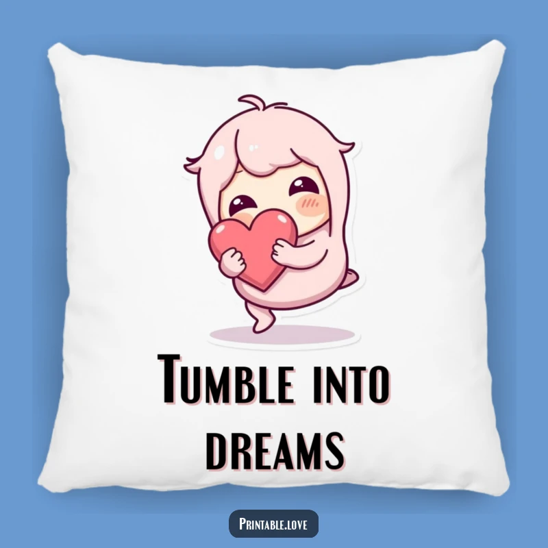 Cozy Tripping Heart Pillow: Soft Cushion for Steadfast Love