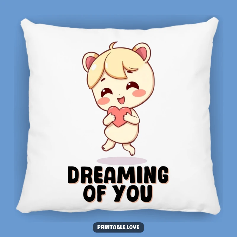 Soft Funny Giddy Dancer Heart Pillow: Comfy Character Accent Gift