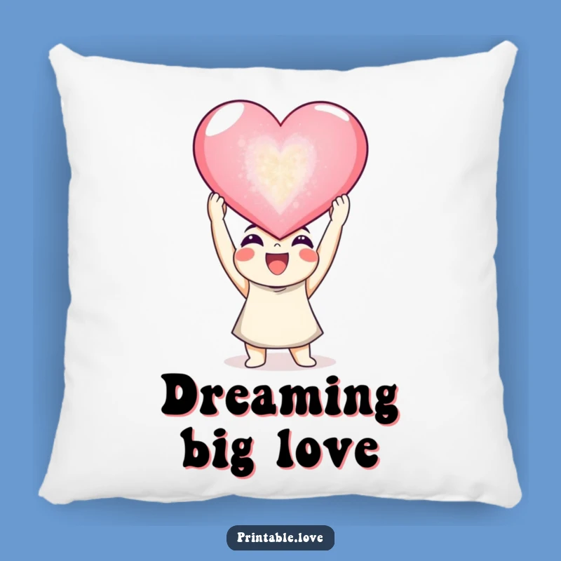 Funny Joyful Heart Pillow: Cozy Giant Heart Comfort Gift