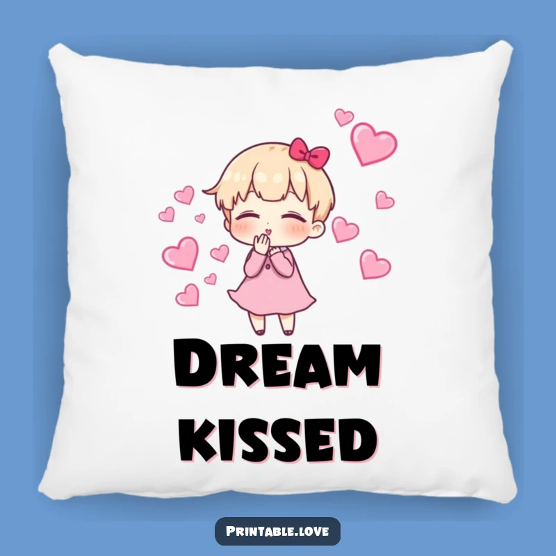 Funny Kissing Character Pillow: Soft Heart Trail Cushion, Adorable Funny Gift
