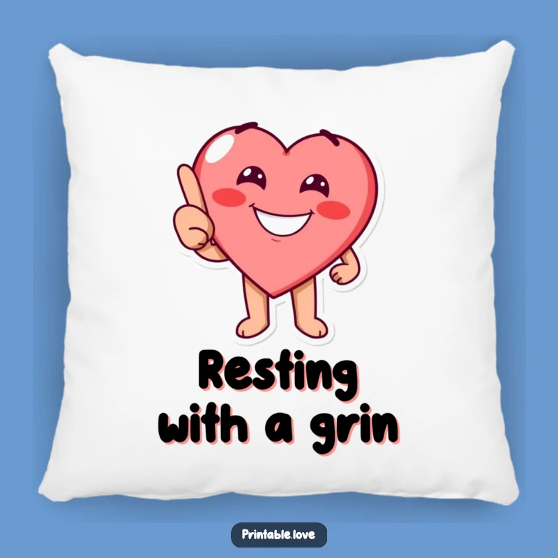 Funny Pointing Heart Pillow: Cheerful Comfort and Playful Vibes