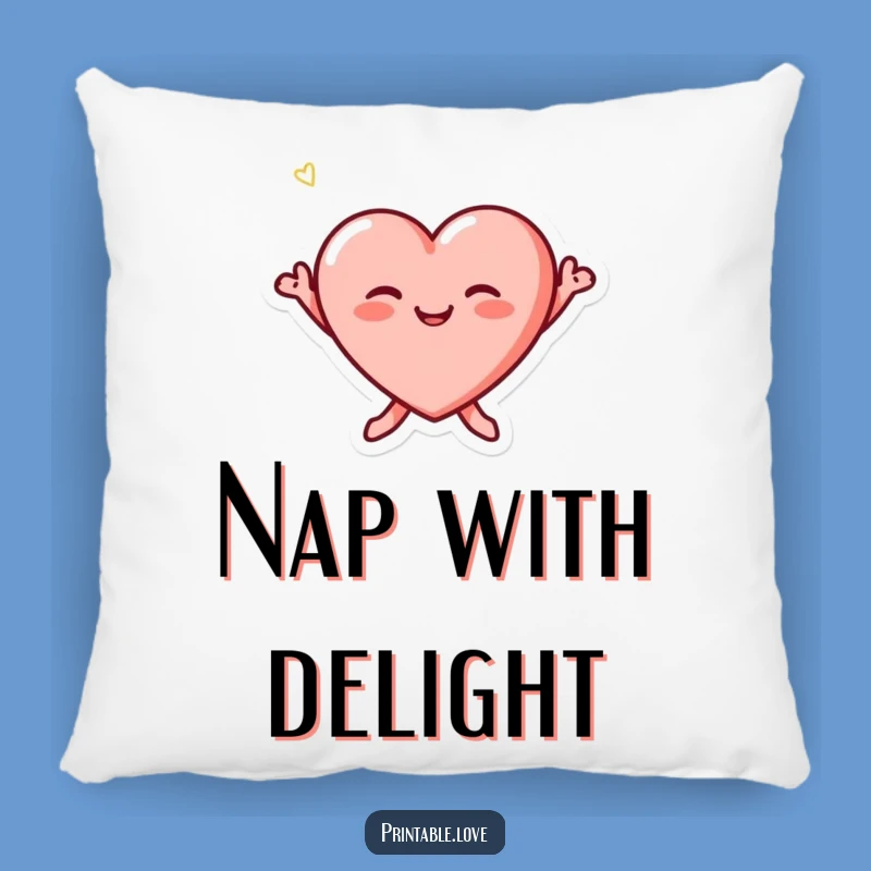 Funny Tiny Heart Pillow: Cozy Comfort with Joyful Jumps and Blushes