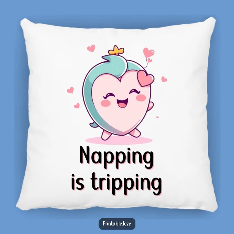 Cozy Funny Small Heart Pillow: Tripping into Comfort - Sweet Gift