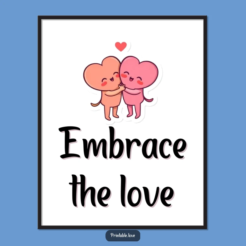 Funny Hugging Hearts Digital Art: Instant Love and Connection