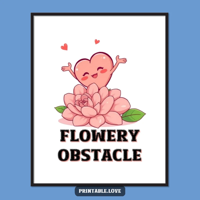 Funny Tripping Heart Digital Art: Instant Laugh Download