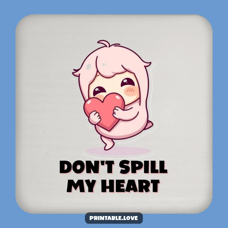 Funny Tripping Heart Coaster Set: Protect Surfaces with Steadfast Love