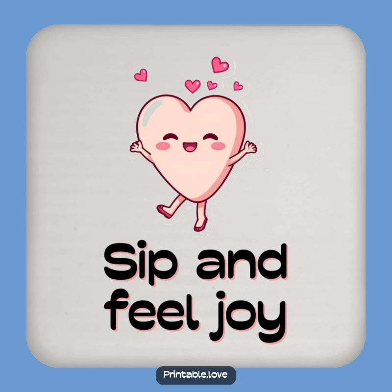 Funny Dancing Heart Coaster: Protect Surfaces with Delightful Joy