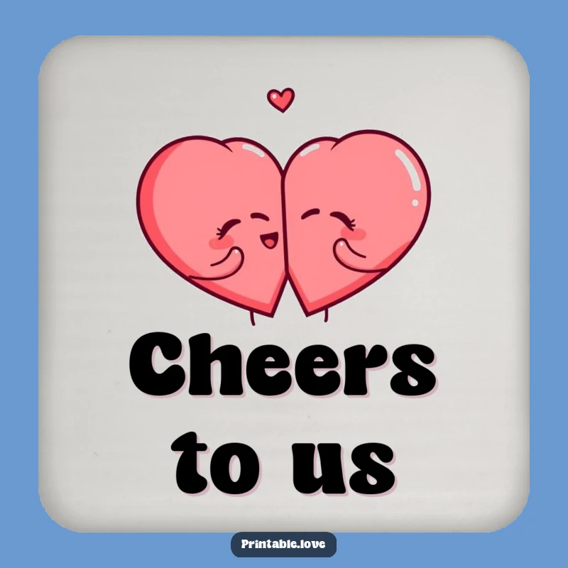 Funny Giggling Heart Coasters - Set of Hilarious Split Heart Drink Mats, Perfect Gift