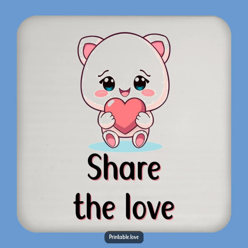 Funny Heart Gifter Coaster Set: Protect Surfaces with Love & Smiles