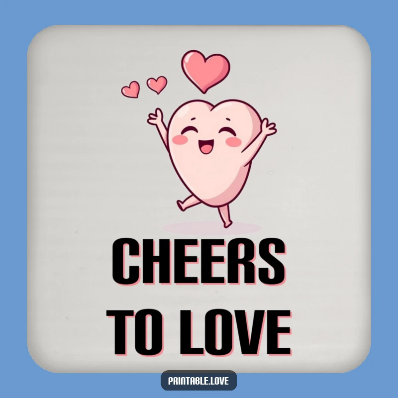 Funny Tiny Heart Coaster: Joyful Heart Toss Drink Protector Gift