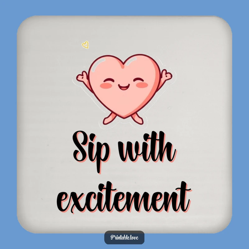 Funny Tiny Heart Coasters: Protect Surfaces with Joyful Blushes