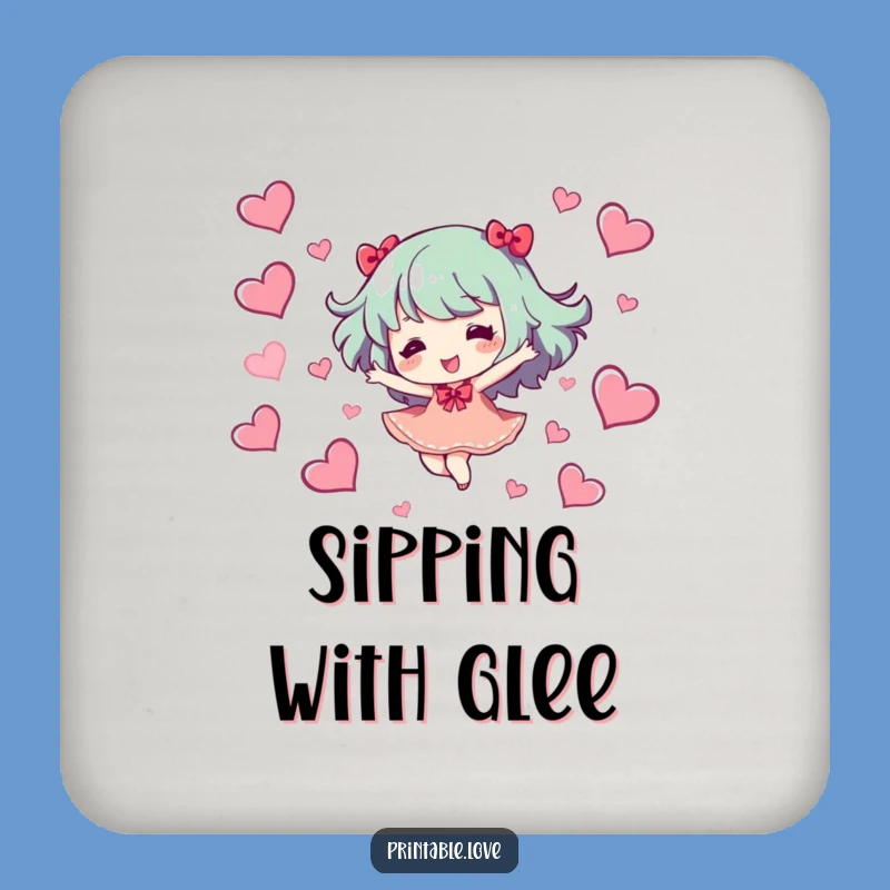 Funny Love Dancing Character Coaster: Protect Surfaces with Joy, Cute Funny Gift!