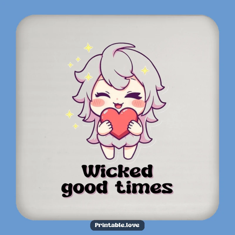 Funny Winking Heart Coaster Set: Protect Surfaces with Mischief, A Playful Gift