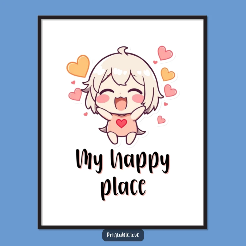 Funny Excited Heart Burst Poster: Joyful Art for Your Wall