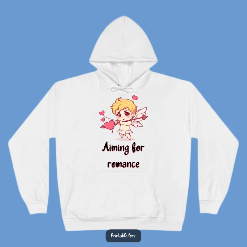 Funny Cupid Hoodie: Cozy Up with Determined Heart Arrows, a Warm Gift