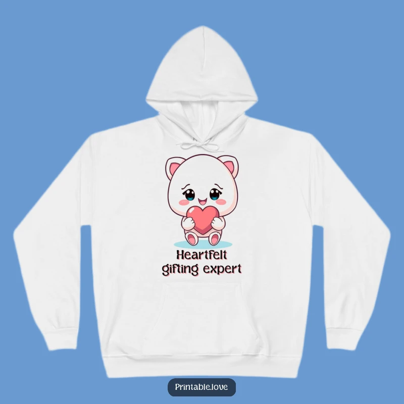 Cozy Heart Gifter Hoodie: Warm & Funny Character Spreading Love
