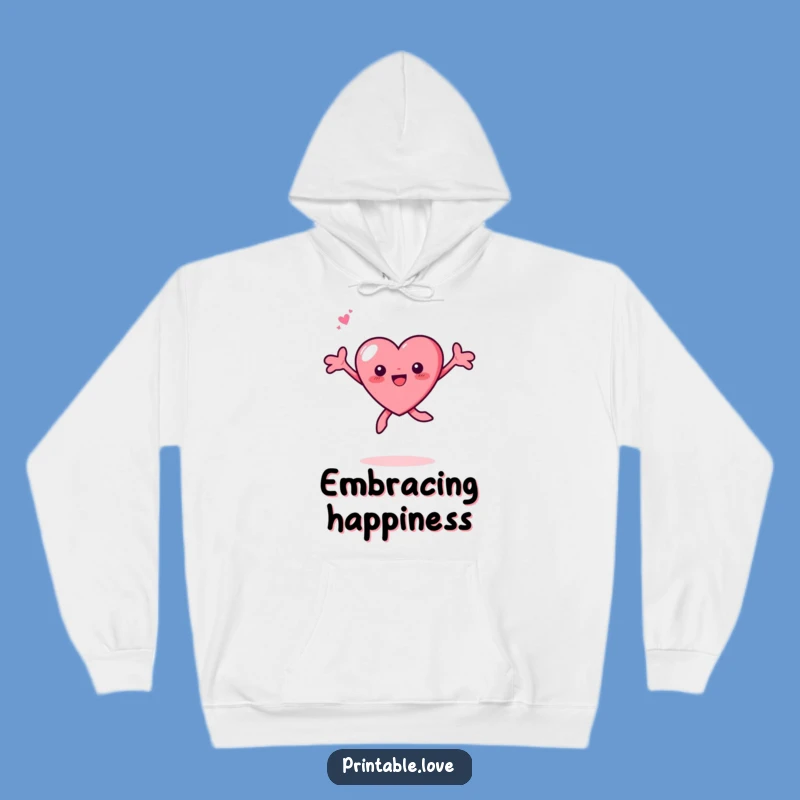 Cozy Funny Tiny Heart Leaping Hoodie: Embrace Warmth and Joy, A Perfect Gift
