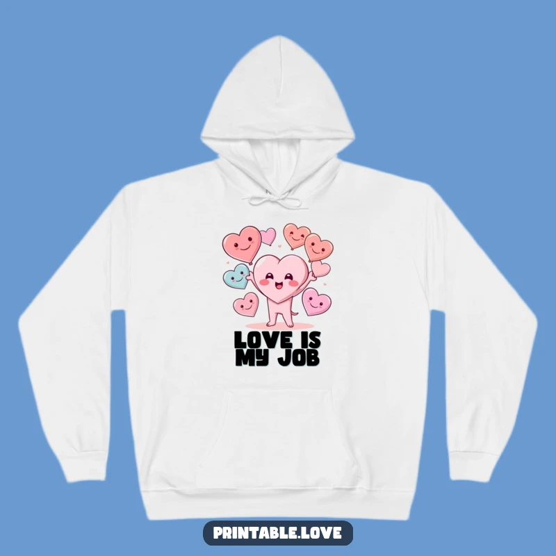 Cozy Funny Kawaii Heart Juggler Hoodie: Wrap Yourself in Love and Laughter