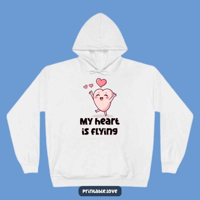 Funny Tiny Heart Hoodie: Cozy Heart Toss Gift for Warm Feelings