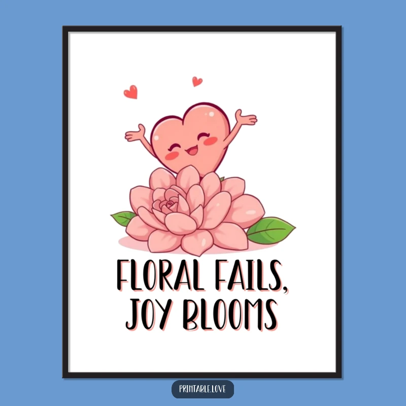 Free Printable Wall Art: Clumsy Heart, Humorous Whimsical Art for Unexpected Joy