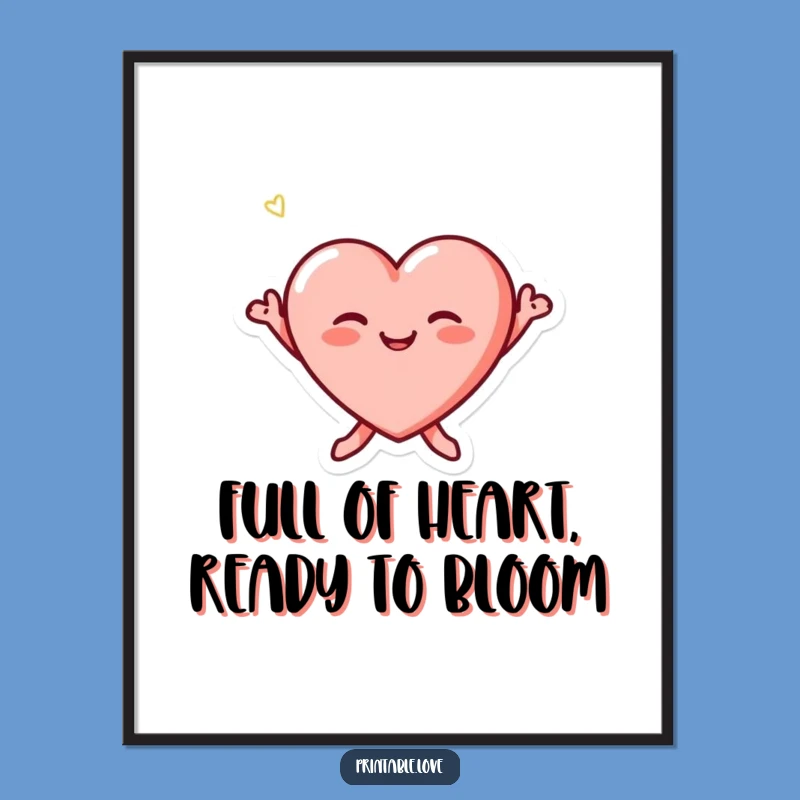 Free Printable Joyful Heart Wall Art: Blushing DIY Downloadable Decor Gift