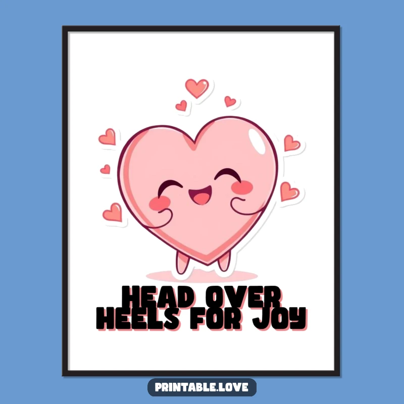 Free Printable Glee Heart Wall Art: Energetic DIY Downloadable Decor Gift