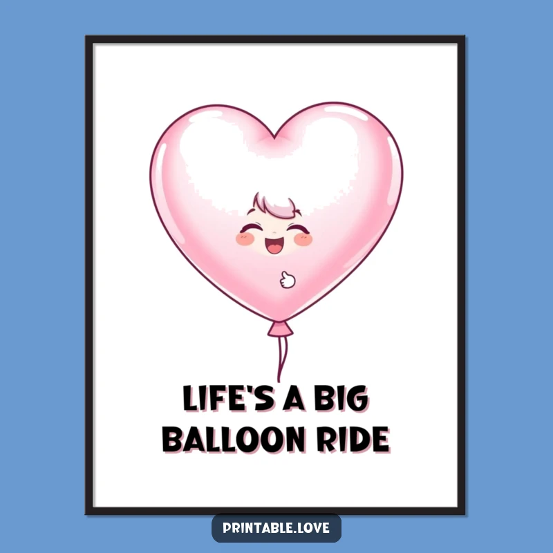 Free Printable Balloon Wall Art: Giggling Character Downloadable Decor