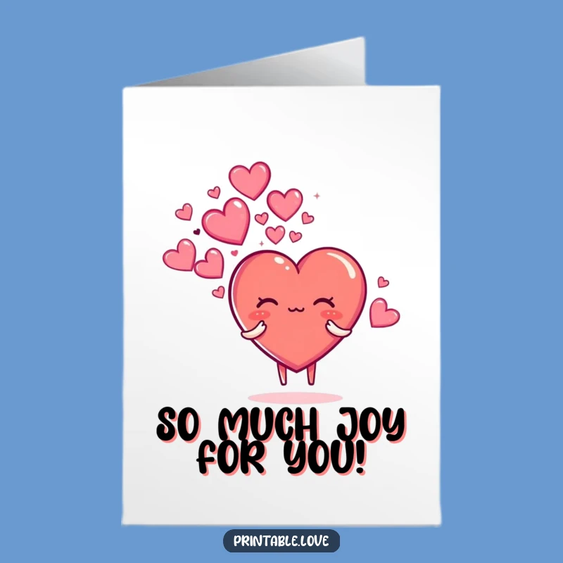 Free Printable Congrats Card: Sparkly Heart Cloud - Celebrate with Downloadable Art