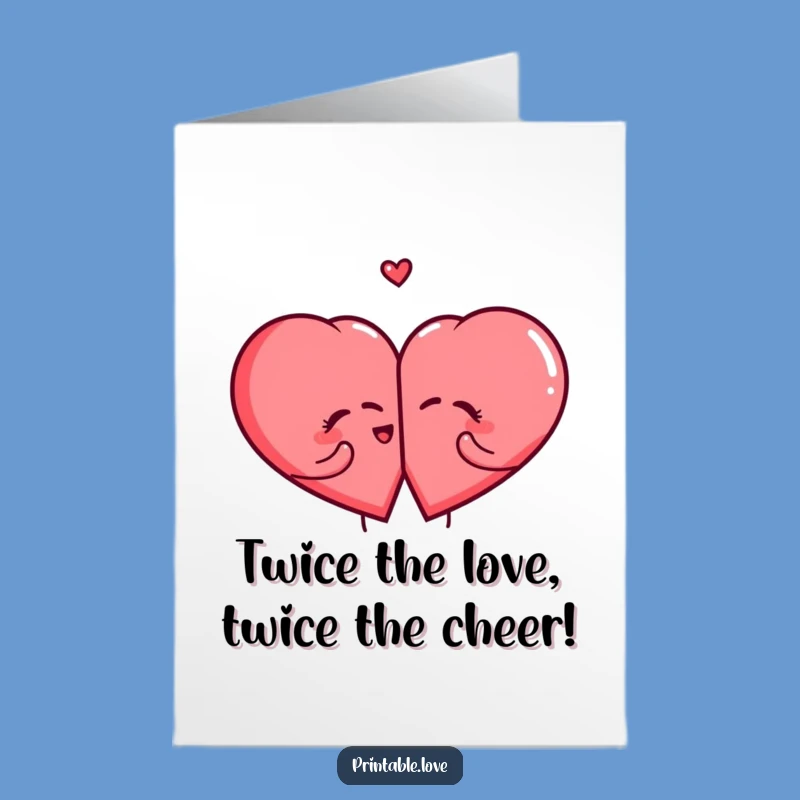 Free Printable Congratulations Card: Split Giggling Hearts! A Hilarious Download for Any Achievement