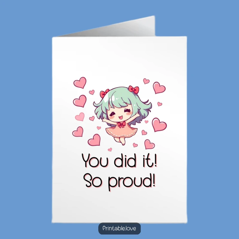 Free Printable Celebration Card for Achievements Funny Downloadable Gift for Friends
