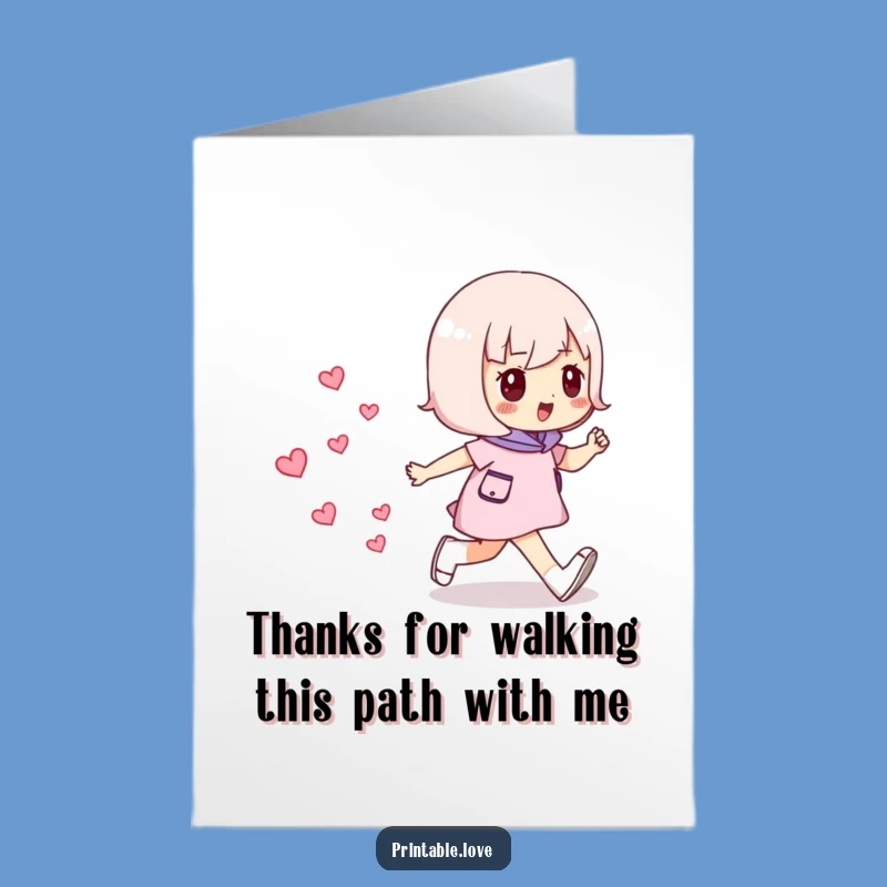 Free Printable Thank You Card: Confident Hearts Character - Humorous Downloadable Gift
