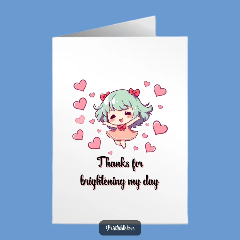 Free Printable Heartfelt Thank You Card Funny Downloadable Gift for Anyone