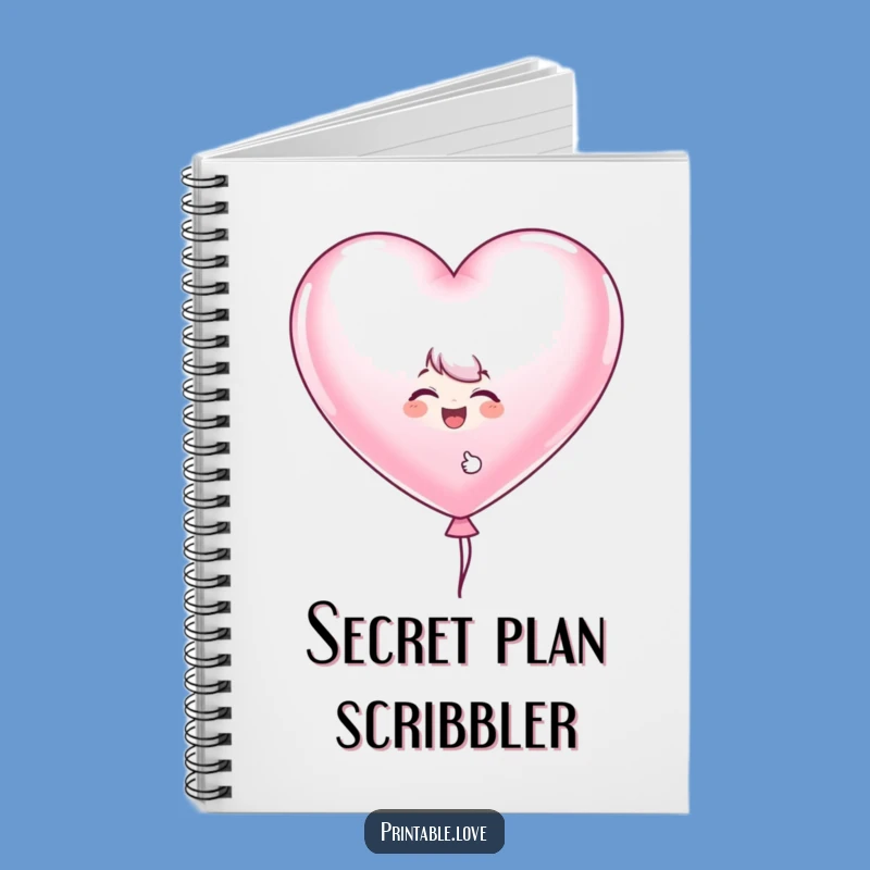Funny Heart Balloon Notebook: Giggling Character Journal for Notes