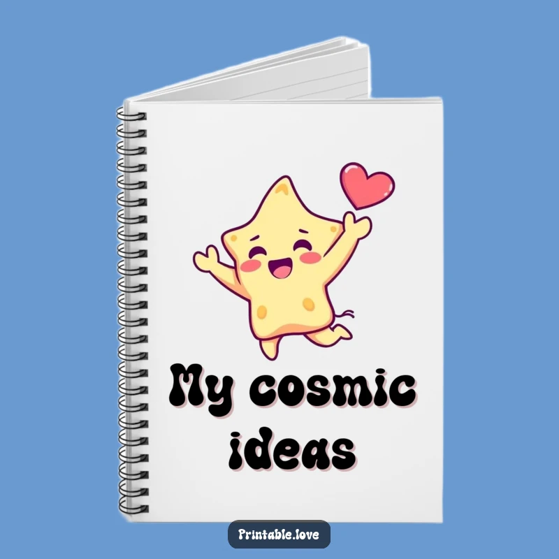 Funny Kawaii Star Notebook: Jot Down Your Celebrations with This Leaping Design