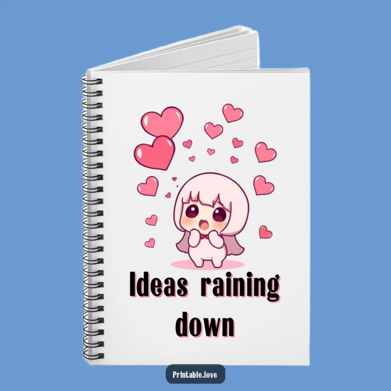 Funny Surprise Heart Rain Notebook: Jot Down Your Thoughts Gift