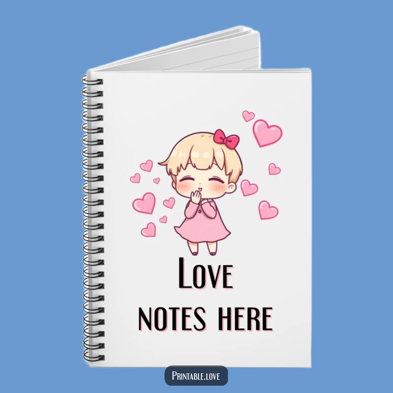 Funny Heart Kiss Notebook: Cute Journal with Character, Ideal Funny Gift