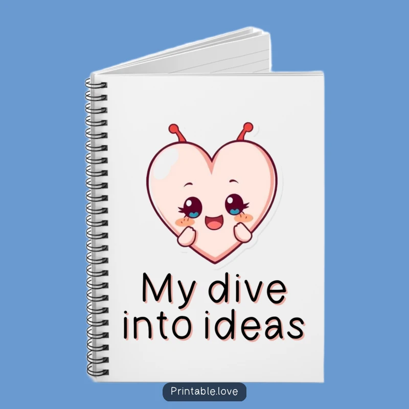 Funny Heart Notebook: Tumbling Ideas - Write Your Excitement!